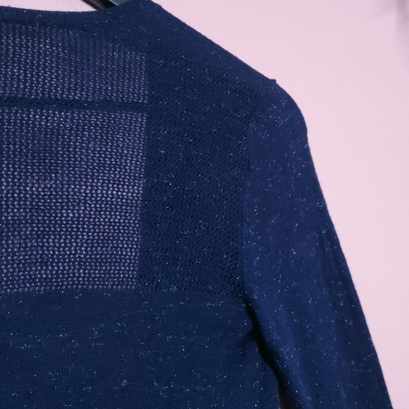 Naf Naf Paris Metallic Sparkle Navy Cardigan - Picture 12 of 15